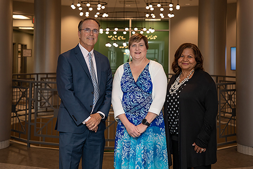 Left to right: Chris West, Vice President, Human Resources for NHC; Dr. Amy Holder, Dean of Nursing and Allied Health for Motlow; and Senora Fairchild, Regional Nurse for NHC.