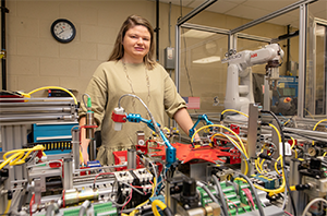 Victoria Rowell, a 2017 graduate of Motlow’s mechatronics program.